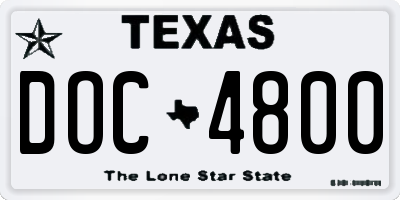 TX license plate DOC4800