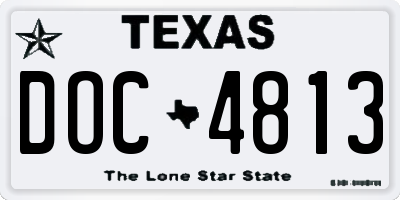TX license plate DOC4813