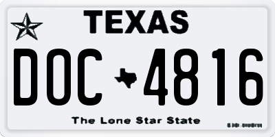 TX license plate DOC4816