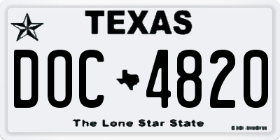 TX license plate DOC4820