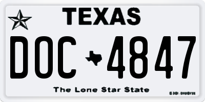 TX license plate DOC4847