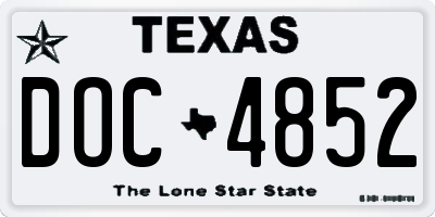TX license plate DOC4852