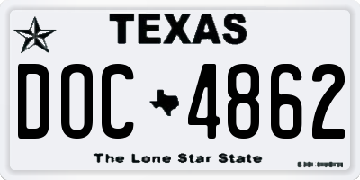 TX license plate DOC4862