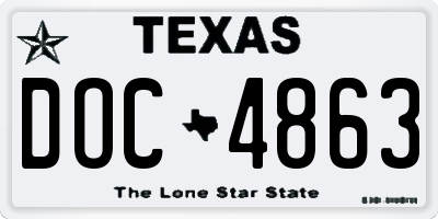TX license plate DOC4863