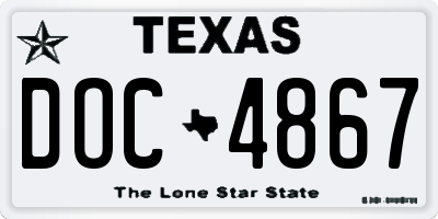 TX license plate DOC4867
