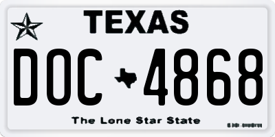 TX license plate DOC4868