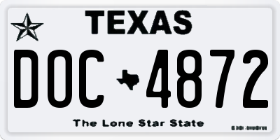TX license plate DOC4872