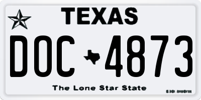 TX license plate DOC4873