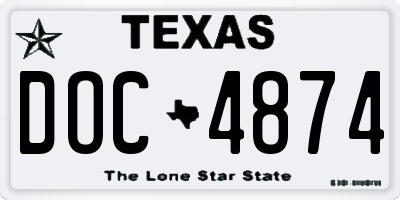 TX license plate DOC4874