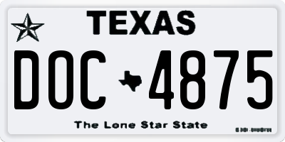 TX license plate DOC4875