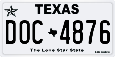 TX license plate DOC4876