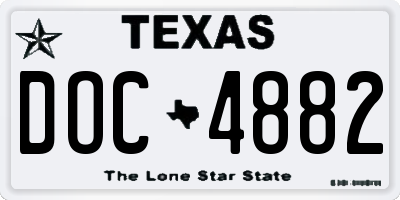 TX license plate DOC4882