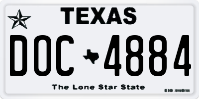 TX license plate DOC4884
