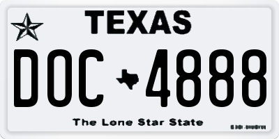 TX license plate DOC4888