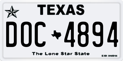 TX license plate DOC4894