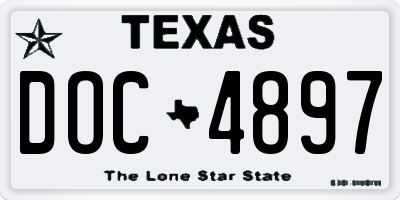 TX license plate DOC4897