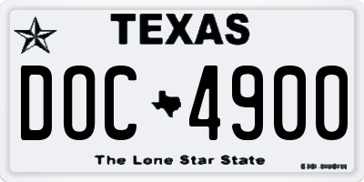 TX license plate DOC4900