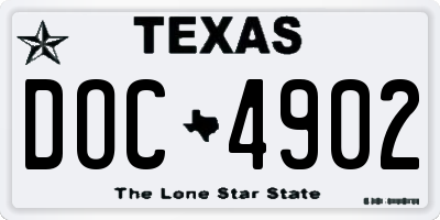 TX license plate DOC4902