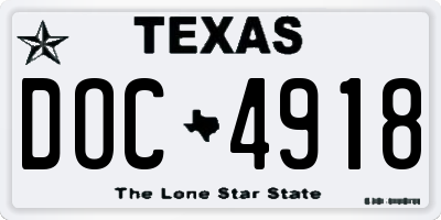 TX license plate DOC4918