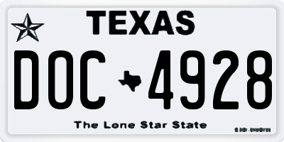 TX license plate DOC4928