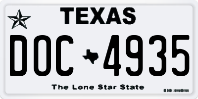 TX license plate DOC4935