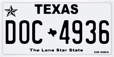 TX license plate DOC4936