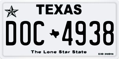 TX license plate DOC4938