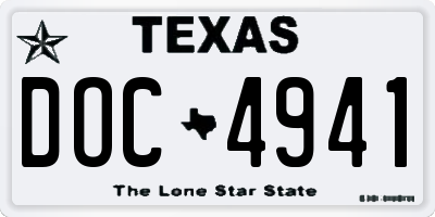 TX license plate DOC4941