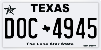 TX license plate DOC4945