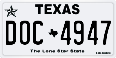 TX license plate DOC4947