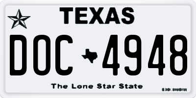 TX license plate DOC4948