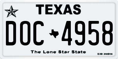 TX license plate DOC4958