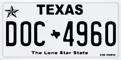 TX license plate DOC4960