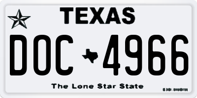 TX license plate DOC4966