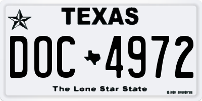 TX license plate DOC4972