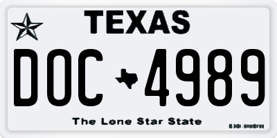 TX license plate DOC4989