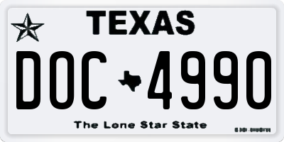 TX license plate DOC4990