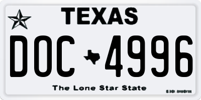 TX license plate DOC4996