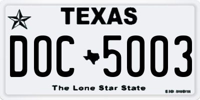 TX license plate DOC5003