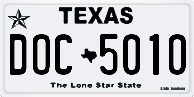 TX license plate DOC5010