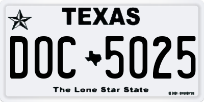 TX license plate DOC5025