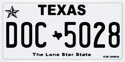 TX license plate DOC5028