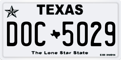 TX license plate DOC5029
