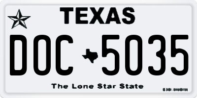 TX license plate DOC5035