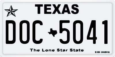 TX license plate DOC5041