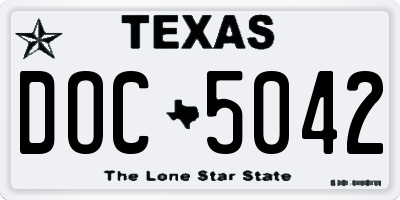 TX license plate DOC5042