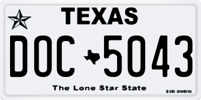 TX license plate DOC5043