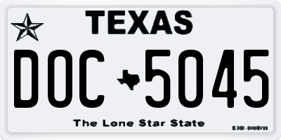 TX license plate DOC5045