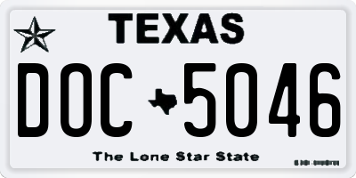 TX license plate DOC5046