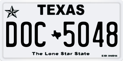 TX license plate DOC5048